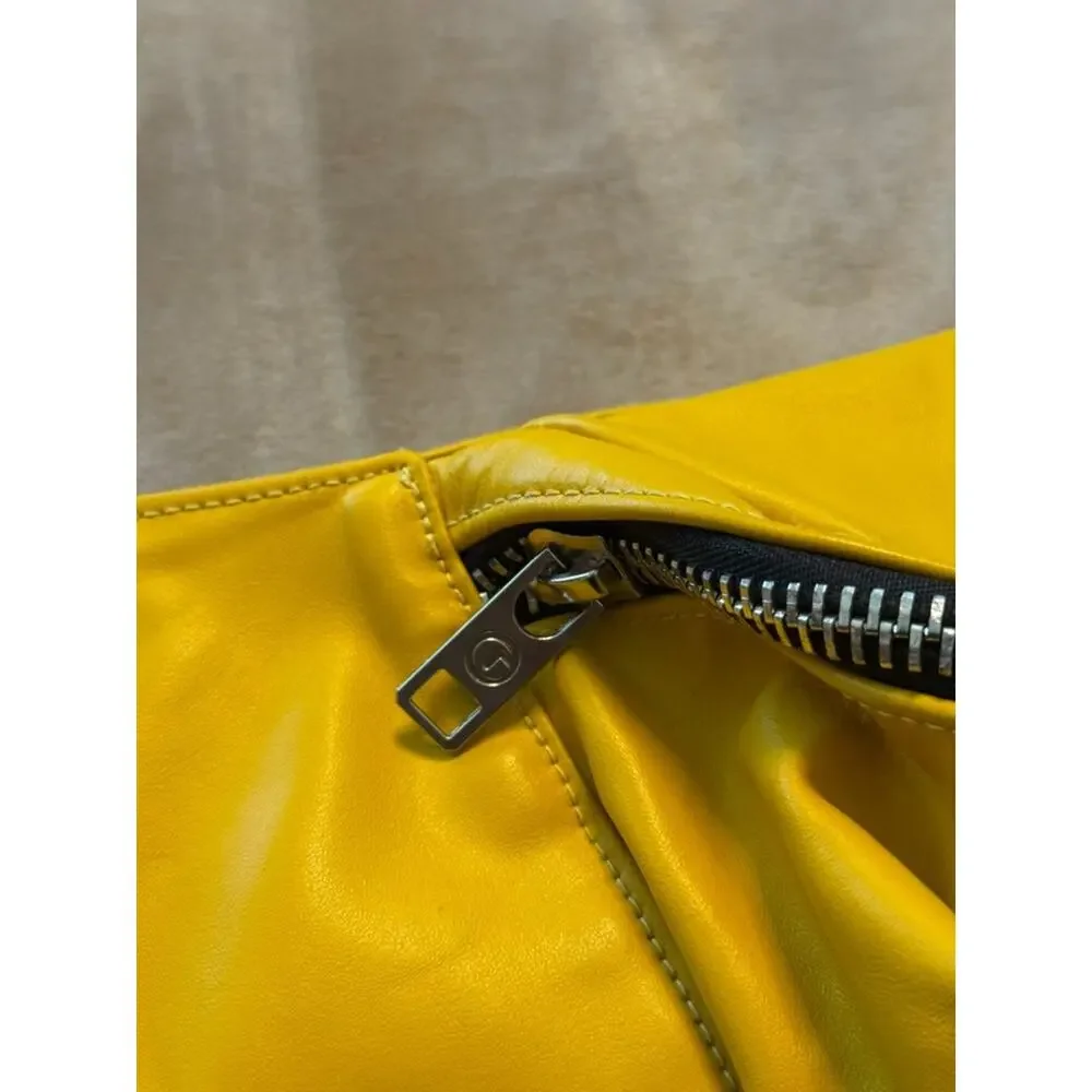 Gallery Dept Logo Print Leather Belt Bag Yellow Mr Porter Exclusive $950 Retail